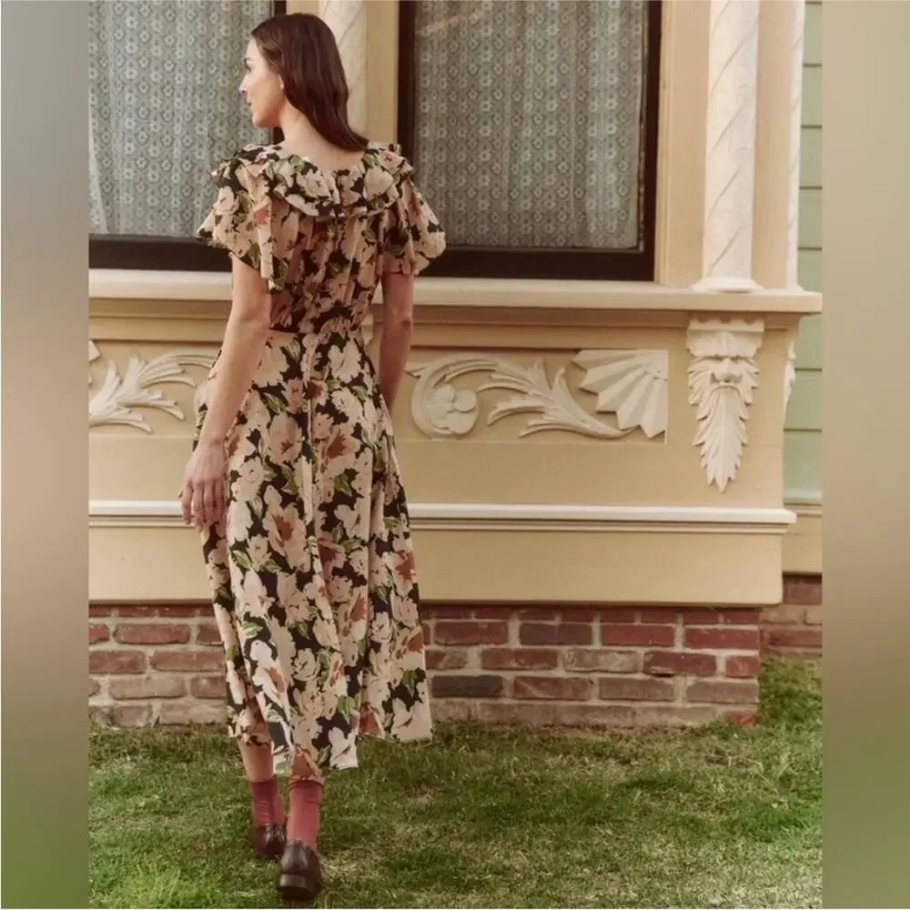 THE GREAT. The Parish Dress in Victorian Rose - Picture 2 of 10